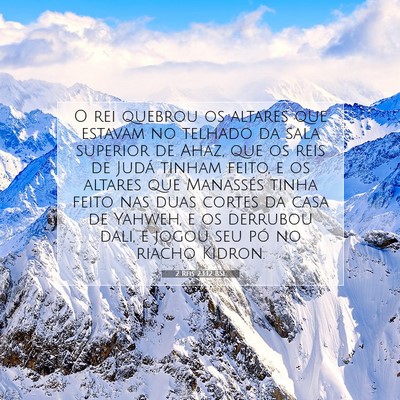 Picture 07 - 2 Reis 23:12 BSL - O rei quebrou os altares que estavam no telhado - Bible Verse Picture