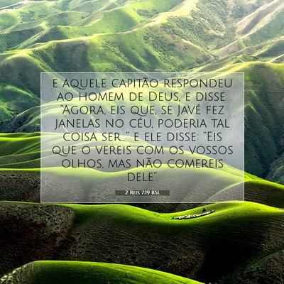 Picture 07 - 2 Reis 7:19 BSL - e aquele capitão respondeu ao homem de Deus, e - Bible Verse Picture