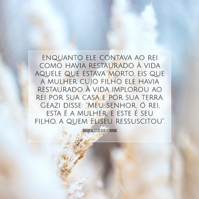 Picture 07 - 2 Reis 8:5 BSL - Enquanto ele contava ao rei como havia restaurado - Bible Verse Picture