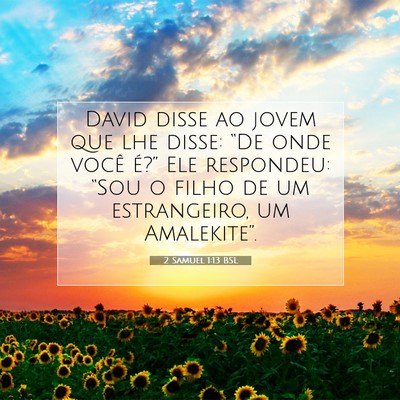 Picture 07 - 2 Samuel 1:13 BSL - David disse ao jovem que lhe disse: “De onde - Bible Verse Picture