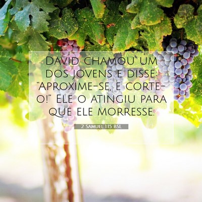 Picture 07 - 2 Samuel 1:15 BSL - David chamou um dos jovens e disse: - Bible Verse Picture