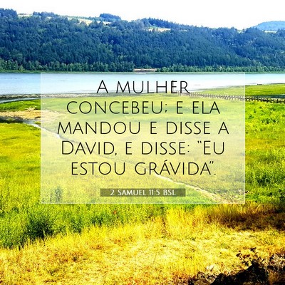 Picture 07 - 2 Samuel 11:5 BSL - A mulher concebeu; e ela mandou e disse a David, - Bible Verse Picture