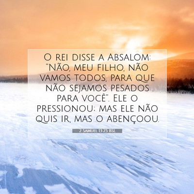 Picture 07 - 2 Samuel 13:25 BSL - O rei disse a Absalom: “Não, meu filho, não - Bible Verse Picture