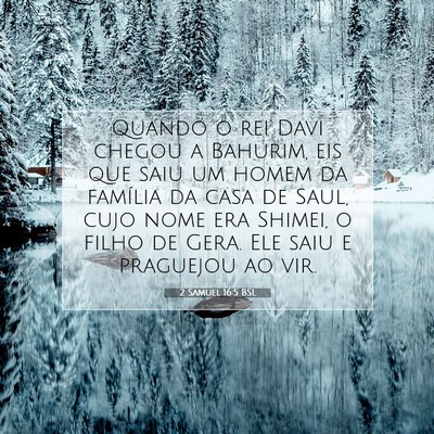 Picture 07 - 2 Samuel 16:5 BSL - Quando o rei Davi chegou a Bahurim, eis que saiu - Bible Verse Picture