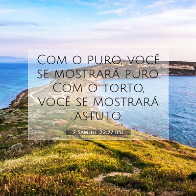 Picture 07 - 2 Samuel 22:27 BSL - Com o puro, você se mostrará puro. Com o torto, - Bible Verse Picture