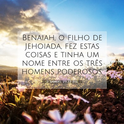 Picture 07 - 2 Samuel 23:22 BSL - Benaiah, o filho de Jehoiada, fez estas coisas e - Bible Verse Picture