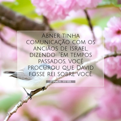 Picture 07 - 2 Samuel 3:17 BSL - Abner tinha comunicação com os anciãos de - Bible Verse Picture