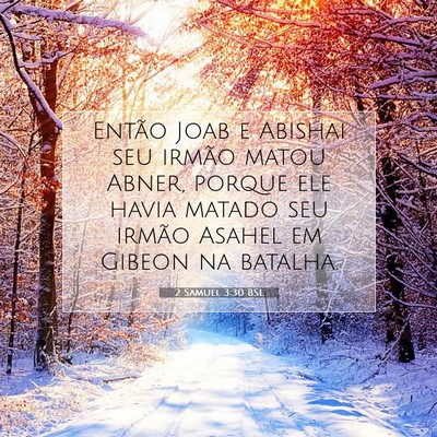 Picture 07 - 2 Samuel 3:30 BSL - Então Joab e Abishai seu irmão matou Abner, - Bible Verse Picture