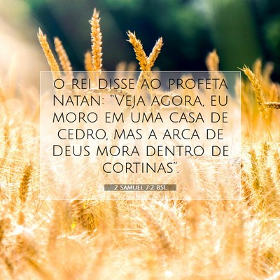 Picture 07 - 2 Samuel 7:2 BSL - o rei disse ao profeta Natan: “Veja agora, eu - Bible Verse Picture