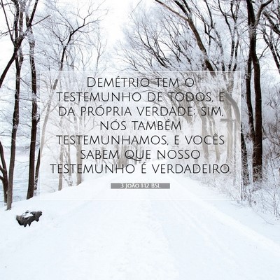Picture 07 - 3 João 1:12 BSL - Demétrio tem o testemunho de todos, e da - Bible Verse Picture