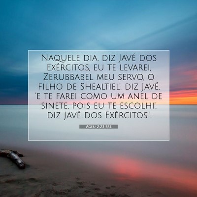 Picture 07 - Ageu 2:23 BSL - Naquele dia, diz Javé dos Exércitos, eu te - Bible Verse Picture