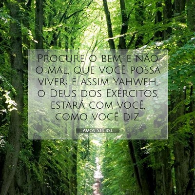 Picture 07 - Amós 5:14 BSL - Procure o bem, e não o mal, que você possa - Bible Verse Picture