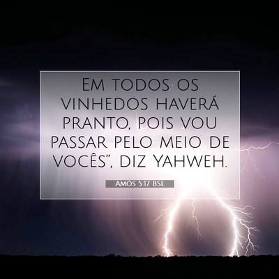 Picture 07 - Amós 5:17 BSL - Em todos os vinhedos haverá pranto, pois vou - Bible Verse Picture