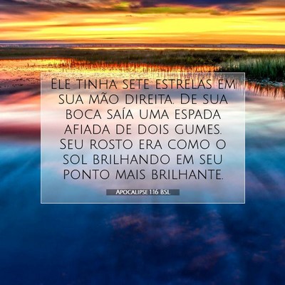 Picture 07 - Apocalipse 1:16 BSL - Ele tinha sete estrelas em sua mão direita. De - Bible Verse Picture