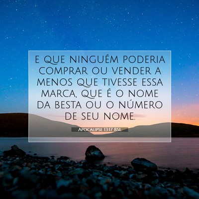 Picture 07 - Apocalipse 13:17 BSL - e que ninguém poderia comprar ou vender a menos - Bible Verse Picture