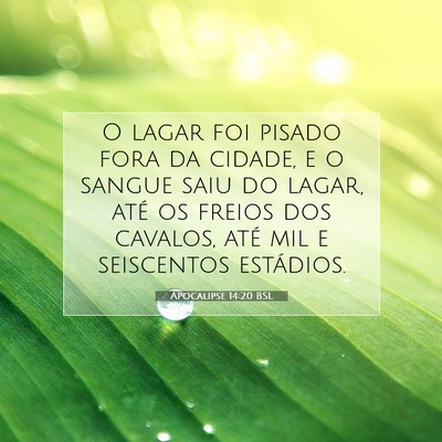 Picture 07 - Apocalipse 14:20 BSL - O lagar foi pisado fora da cidade, e o sangue - Bible Verse Picture