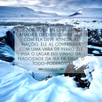 Picture 07 - Apocalipse 19:15 BSL - De sua boca sai uma espada afiada e de dois - Bible Verse Picture