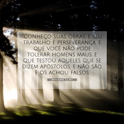 Picture 07 - Apocalipse 2:2 BSL - “Conheço suas obras, e seu trabalho e - Bible Verse Picture