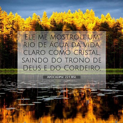 Picture 07 - Apocalipse 22:1 BSL - Ele me mostrou um rio de água da vida, claro - Bible Verse Picture