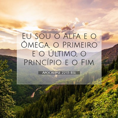 Picture 07 - Apocalipse 22:13 BSL - Eu sou o Alfa e o Ômega, o Primeiro e o Último, - Bible Verse Picture