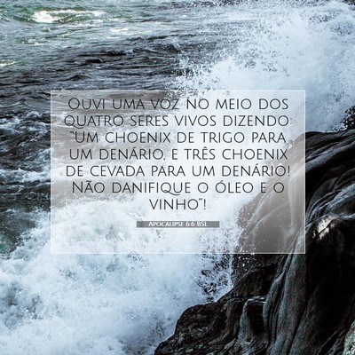 Picture 07 - Apocalipse 6:6 BSL - Ouvi uma voz no meio dos quatro seres vivos - Bible Verse Picture