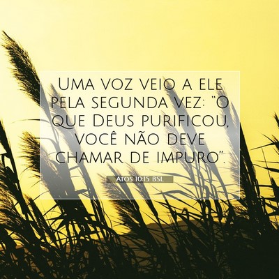 Picture 07 - Atos 10:15 BSL - Uma voz veio a ele pela segunda vez: “O que - Bible Verse Picture