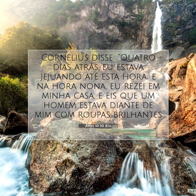Picture 07 - Atos 10:30 BSL - Cornelius disse: “Quatro dias atrás, eu estava - Bible Verse Picture