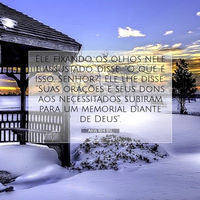 Picture 07 - Atos 10:4 BSL - Ele, fixando os olhos nele e assustado, disse: - Bible Verse Picture
