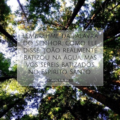 Picture 07 - Atos 11:16 BSL - Lembrei-me da palavra do Senhor, como ele disse: - Bible Verse Picture