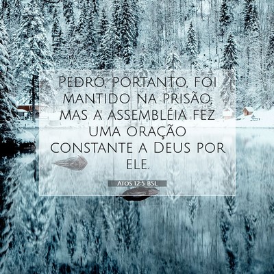 Picture 07 - Atos 12:5 BSL - Pedro, portanto, foi mantido na prisão, mas a - Bible Verse Picture