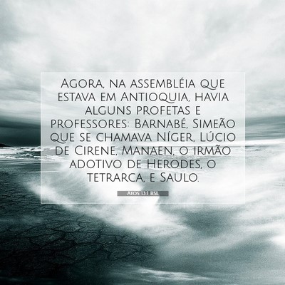 Picture 07 - Atos 13:1 BSL - Agora, na assembléia que estava em Antioquia, - Bible Verse Picture