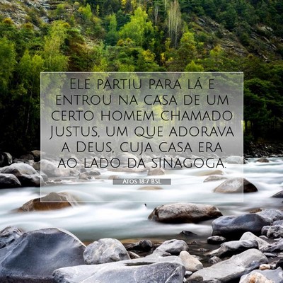 Picture 07 - Atos 18:7 BSL - Ele partiu para lá e entrou na casa de um certo - Bible Verse Picture