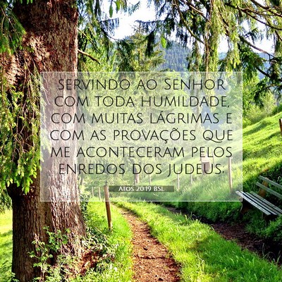 Picture 07 - Atos 20:19 BSL - servindo ao Senhor com toda humildade, com muitas - Bible Verse Picture