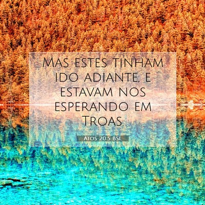 Picture 07 - Atos 20:5 BSL - Mas estes tinham ido adiante, e estavam nos - Bible Verse Picture
