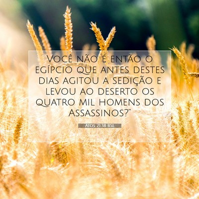 Picture 07 - Atos 21:38 BSL - Você não é então o egípcio que antes destes - Bible Verse Picture