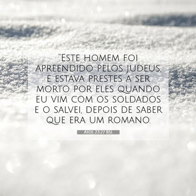 Picture 07 - Atos 23:27 BSL - “Este homem foi apreendido pelos judeus, e - Bible Verse Picture