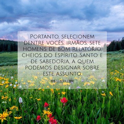 Picture 07 - Atos 6:3 BSL - Portanto, selecionem dentre vocês, irmãos, sete - Bible Verse Picture