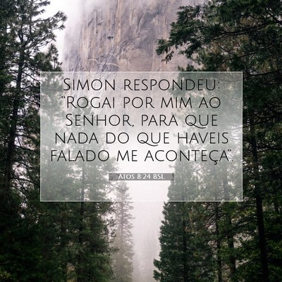 Picture 07 - Atos 8:24 BSL - Simon respondeu: “Rogai por mim ao Senhor, para - Bible Verse Picture