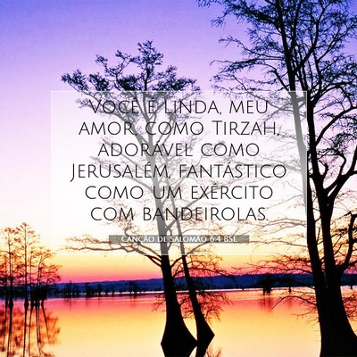 Picture 07 - Canção de Salomão 6:4 BSL - Você é linda, meu amor, como Tirzah, adorável - Bible Verse Picture