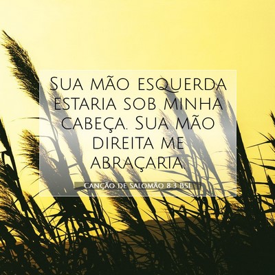 Picture 07 - Canção de Salomão 8:3 BSL - Sua mão esquerda estaria sob minha cabeça. Sua - Bible Verse Picture