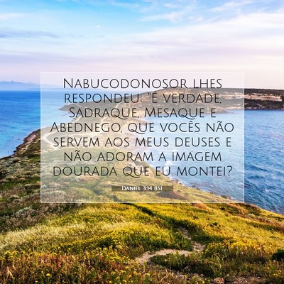 Picture 07 - Daniel 3:14 BSL - Nabucodonosor lhes respondeu: “É verdade, - Bible Verse Picture