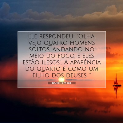 Picture 07 - Daniel 3:25 BSL - Ele respondeu: “Olha, vejo quatro homens - Bible Verse Picture