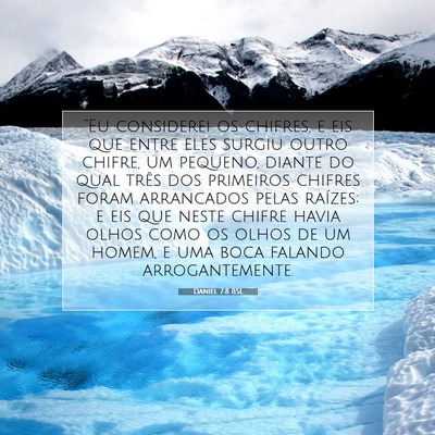 Picture 07 - Daniel 7:8 BSL - “Eu considerei os chifres, e eis que entre eles - Bible Verse Picture