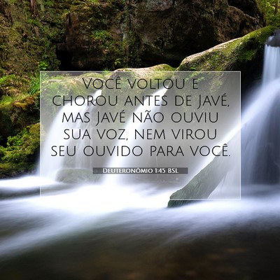 Picture 07 - Deuteronômio 1:45 BSL - Você voltou e chorou antes de Javé, mas Javé - Bible Verse Picture