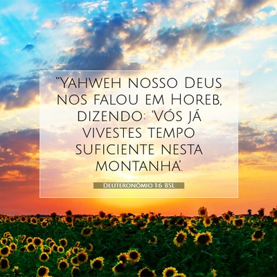 Picture 07 - Deuteronômio 1:6 BSL - “Yahweh nosso Deus nos falou em Horeb, dizendo: - Bible Verse Picture