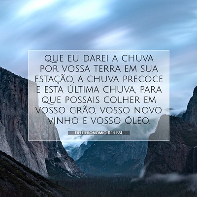 Picture 07 - Deuteronômio 11:14 BSL - que eu darei a chuva por vossa terra em sua - Bible Verse Picture