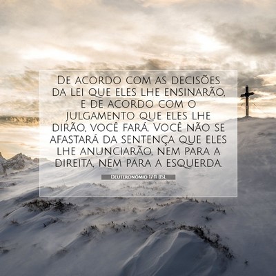 Picture 07 - Deuteronômio 17:11 BSL - De acordo com as decisões da lei que eles lhe - Bible Verse Picture