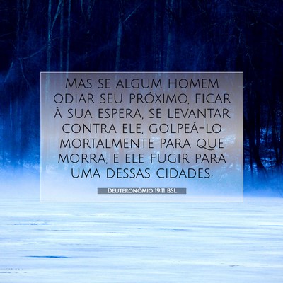 Picture 07 - Deuteronômio 19:11 BSL - Mas se algum homem odiar seu próximo, ficar à - Bible Verse Picture