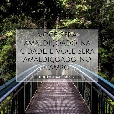 Picture 07 - Deuteronômio 28:16 BSL - Você será amaldiçoado na cidade, e você será - Bible Verse Picture