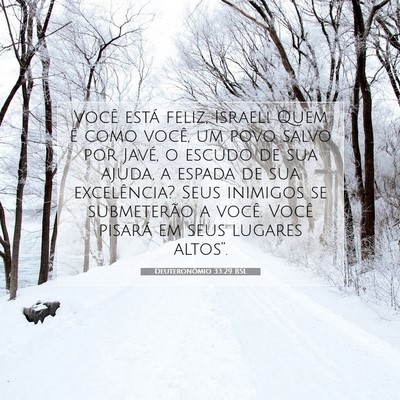 Picture 07 - Deuteronômio 33:29 BSL - Você está feliz, Israel! Quem é como você, um - Bible Verse Picture